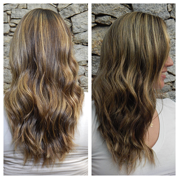 Priscilla chegou com o cabelo virgem, abaixo de 6. Para iluminar, mas continuar com um aspecto natural, o tom escolhido foi areia